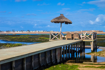 pleasant seating with armchairs above the bay, Morocco