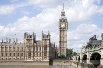 Fototapeta na wymiar Big Ben and the Houses of Parliament, London