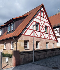Fototapeta na wymiar Fachwerkhaus in Zirndorf