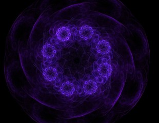 fractal radial pattern on the subject of science