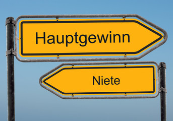 Strassenschild 39 - Hauptgewinn