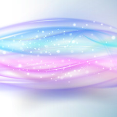 Abstract blue wave background, light vector design