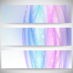 Abstract headers set, wave vector design