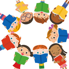 読書をする子供達