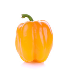 sweet yellow paprika, pepper isolated on white background