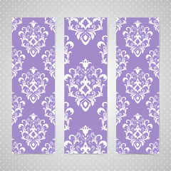 Collection vertical banners in the style of Baroque . Modern