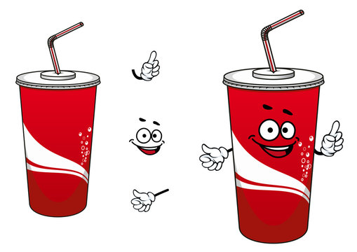 Cola or soda cartoon character Stock Vector | Adobe Stock
