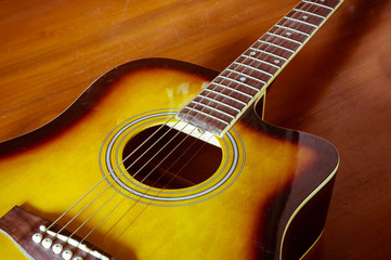 Acoustic guitar .