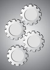 Vector : Gear background and space for text.