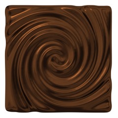 Naklejka premium Chocolate swirl