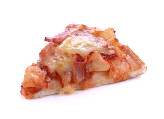 Delicious italian pizza on white