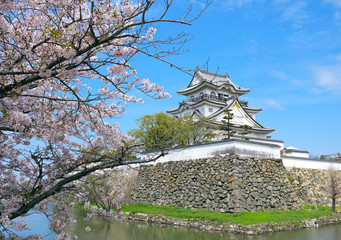 春の岸和田城