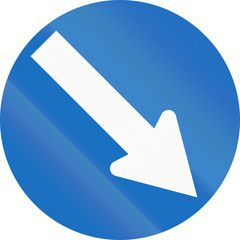 Austrian traffic sign: Keep right