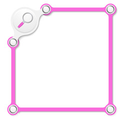 Vector purple box for your text and magnifier