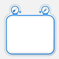 Abstract frame for your text and tool symbol