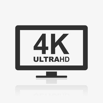 Ultra HD 4K Television Icon
