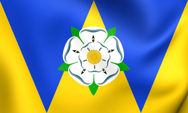 Flag Of West Yorkshire, England.