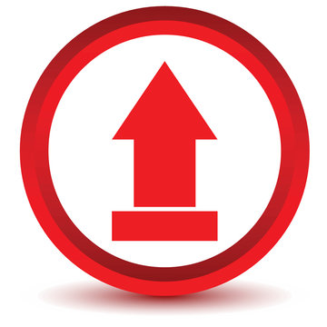 Red Download upload icon
