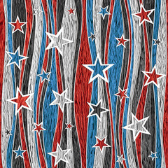 Abstract American seamless background - Stars seamless pattern