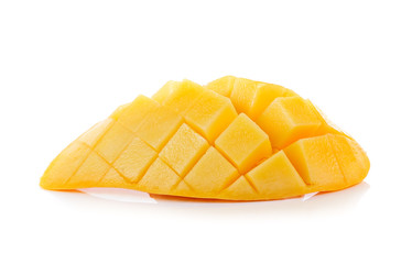 mango cut on white background