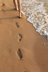 footprints in the sand