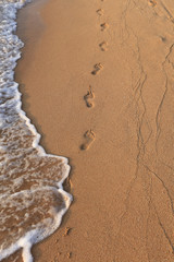 footprints in the sand
