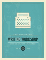 vintage poster for writing workshop - 81063321