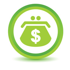 Green Dollar purse icon