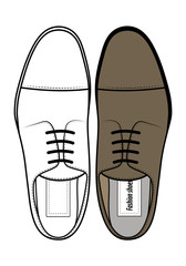 Men's classic shoes top view