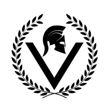 Spartan helmet icon symbol of a warrior