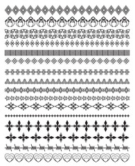 Vector Set of Calligraphic Design Borders Elements