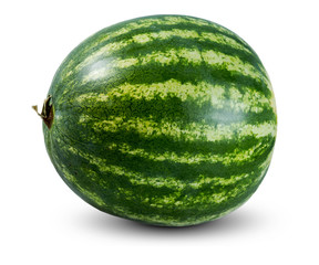 fresh green watermelon isolated on white background