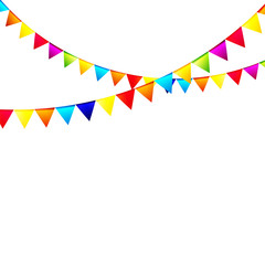 Party Background with Flags Vector Illustration.