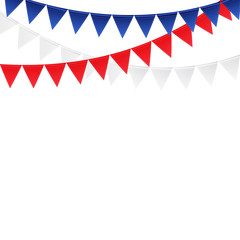 Obraz premium Party Background with Flags Vector Illustration.
