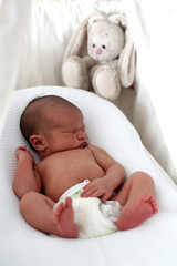 Sleeping newborn baby