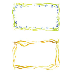 watercolor frame in different styles