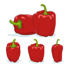 Red bell pepper,sweet pepper or capsicum