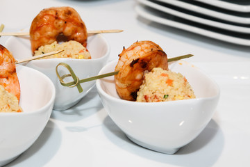 Shrimp with rice