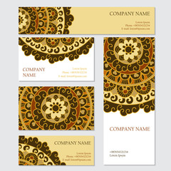Set of business or invitation cards templates, corporate identit