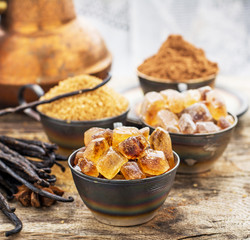 Brown and vanilla sugar on a