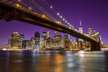 Fototapeta na wymiar New York City Manhattan Brooklyn Bridge skyline