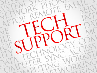 Tech support word cloud concept