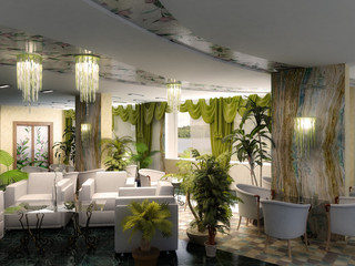 Интерьер лобби, холла отеля