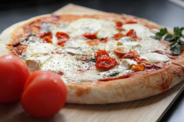 Freshly baked homemade italian pizza