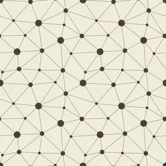 Deurstickers Driehoeken Abstracte naadloze patroon met cirkels. vector illustratie