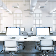 Loft studio. 3d rendering