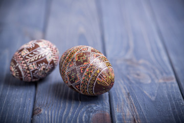 Obraz premium easter egg traditional Ukrainian Russian background