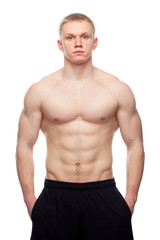 Obraz premium Image of muscle man posing in studio