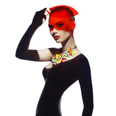 Elegant futuristic lady