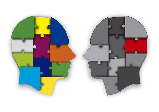 CABEZAS PUZZLE COLOR GRIS